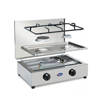 Aragaz de camping cu 2 arzătoare din oțel inoxidabil - 200ACCGP Agritech Store