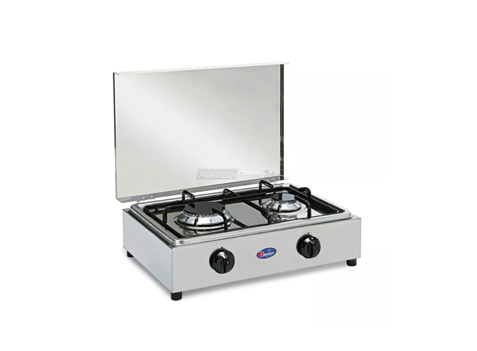 Aragaz de camping cu 2 arzătoare din oțel inoxidabil - 200ACCGP Agritech Store