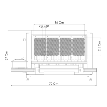 Tecnoroast TGP-15 Single Gas Pro – Grătar automat pe gaz pentru 15 Arrosticini Agritech Store