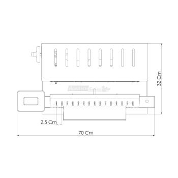 Tecnoroast TGP-15 Single Gas Pro – Grătar automat pe gaz pentru 15 Arrosticini Agritech Store